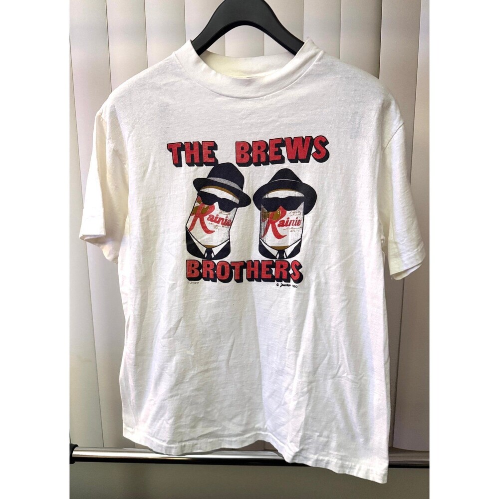 VTG Men’s 80s Rainier Beer “The Brews Brothers" Made in USA T-Shirt Size Large